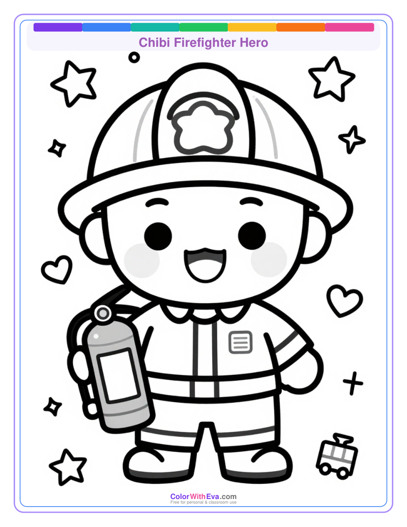 Chibi Firefighter Hero preview