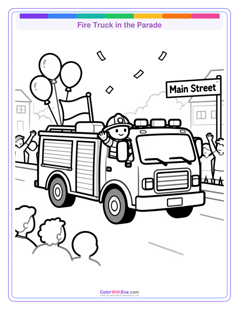 Fire Truck in the Parade preview