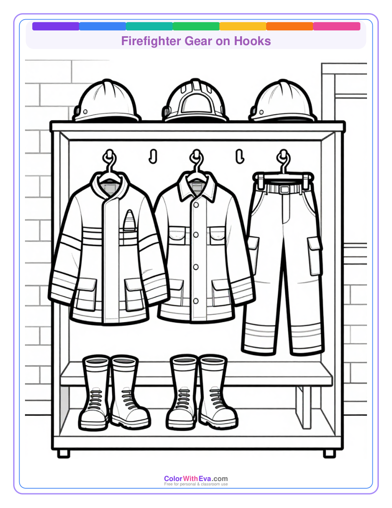 Firefighter Gear on Hooks preview