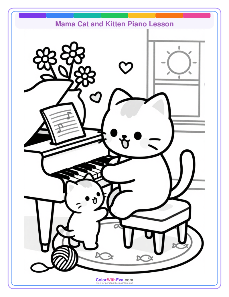 Mama Cat and Kitten Piano Lesson thumbnail