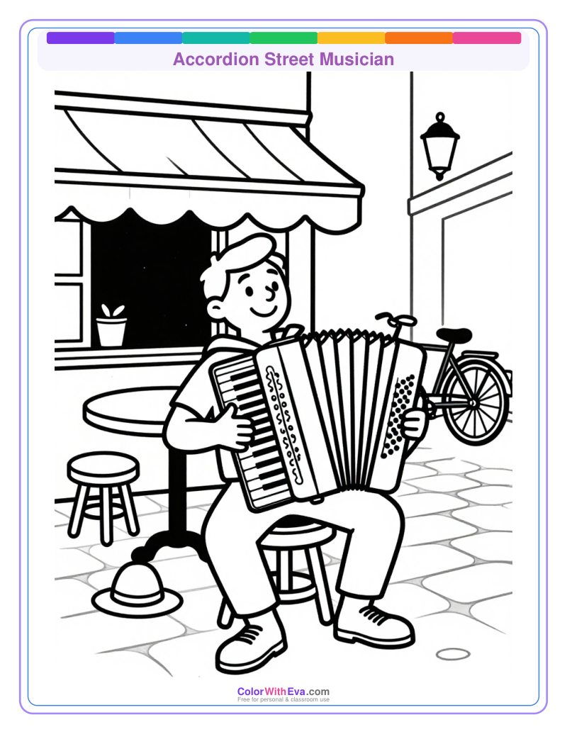 Accordion Street Musician preview