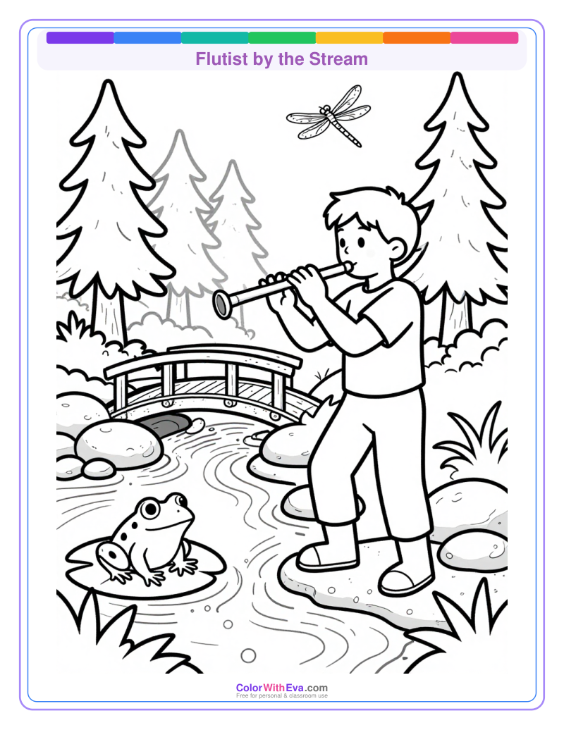 Flutist by the Stream preview