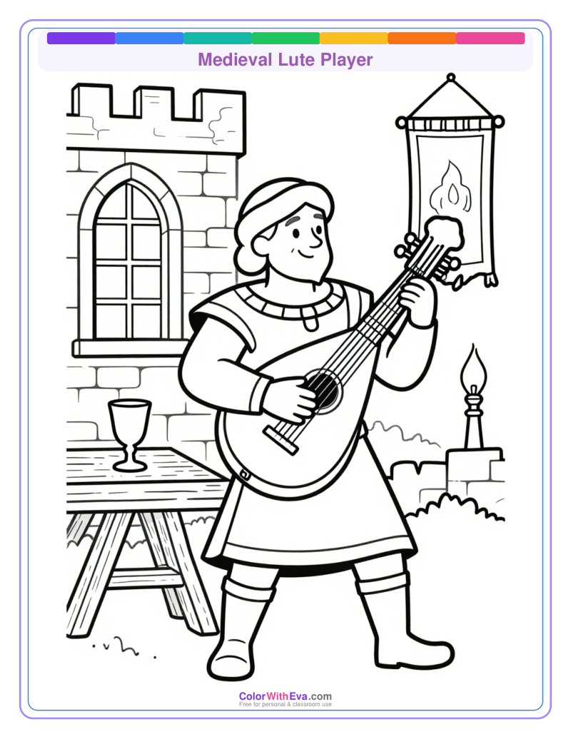 Medieval Lute Player preview