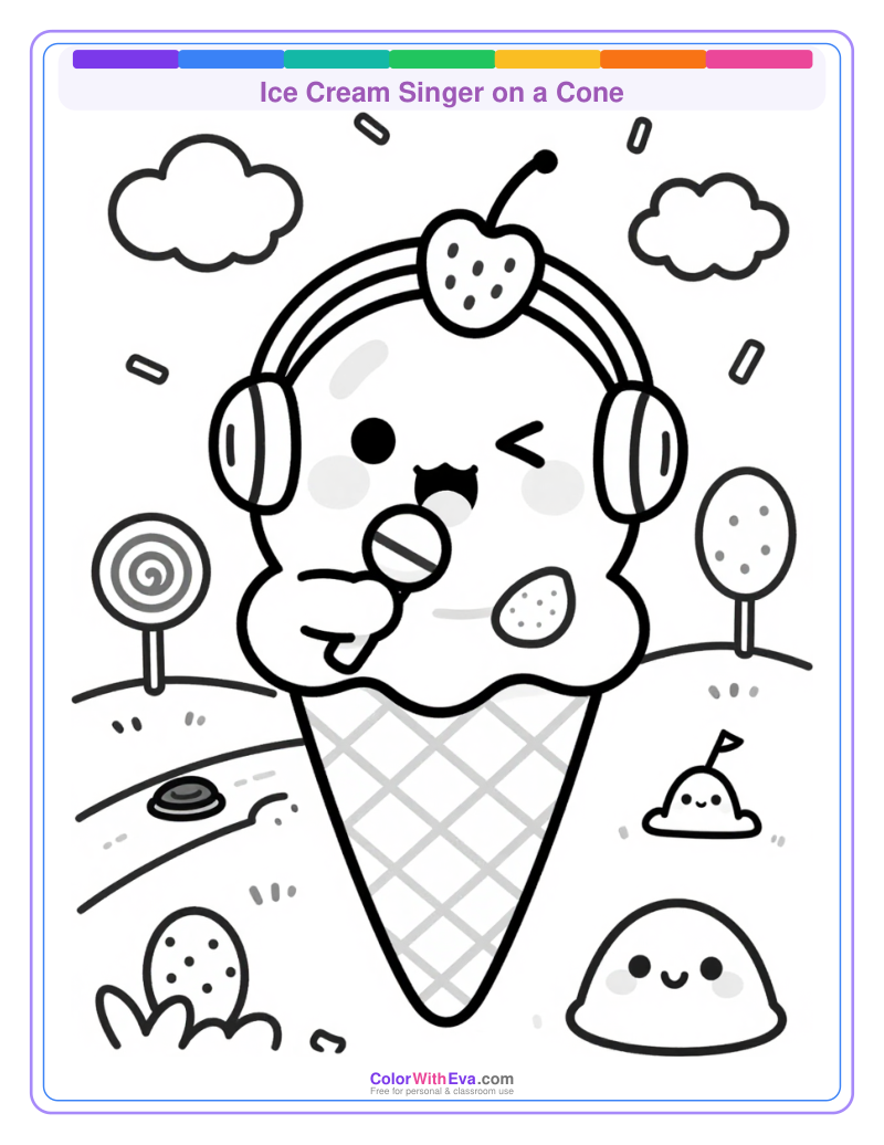 Ice Cream Singer on a Cone thumbnail