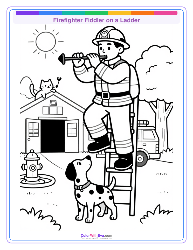 Firefighter Fiddler on a Ladder thumbnail