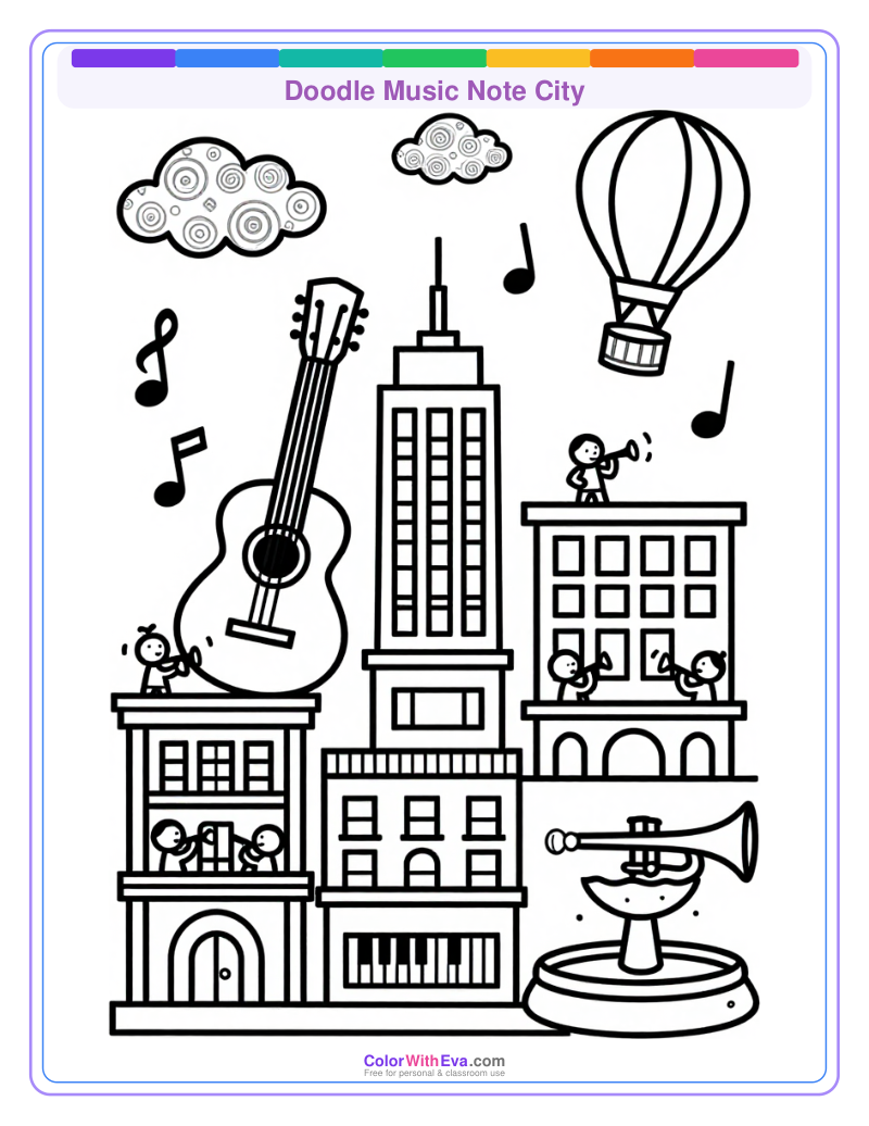 Doodle Music Note City thumbnail