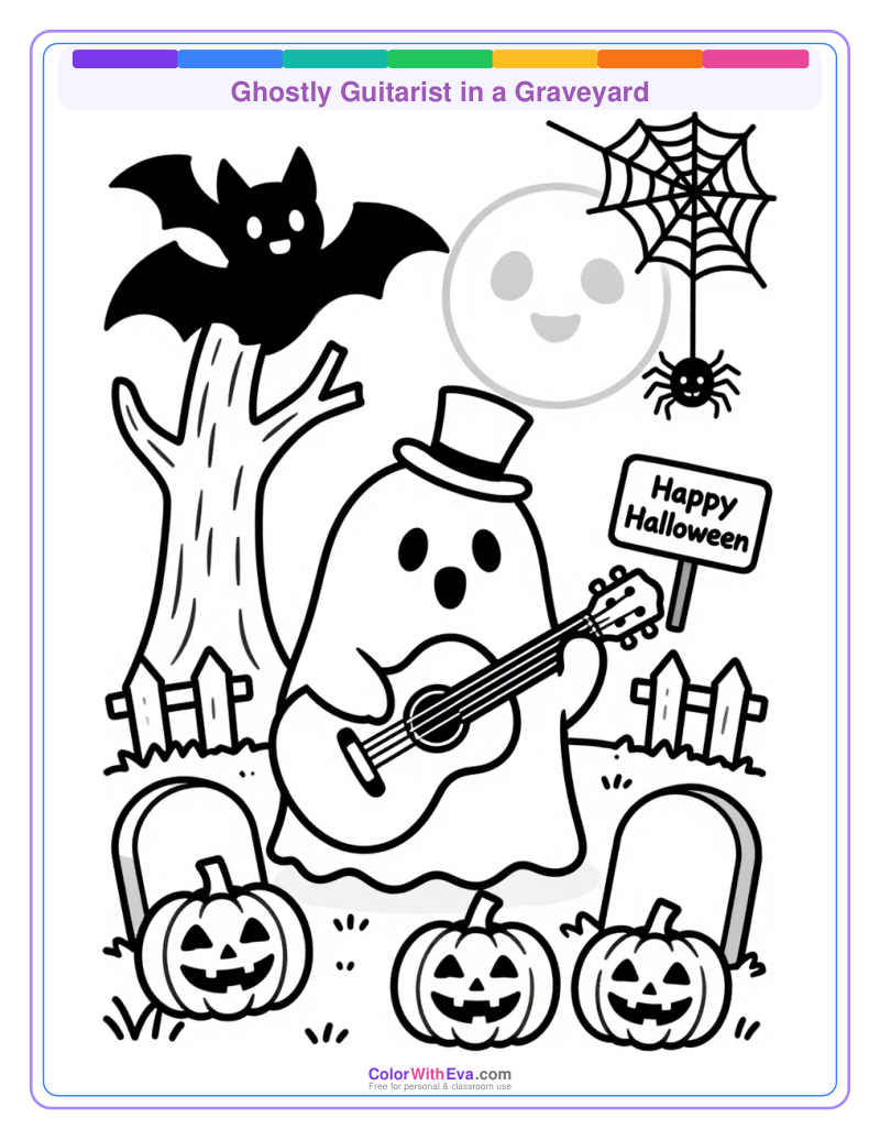 Ghostly Guitarist in a Graveyard preview