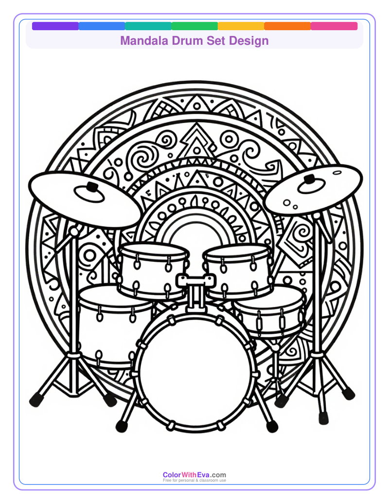 Mandala Drum Set Design thumbnail