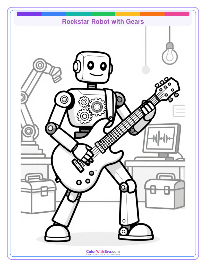 Rockstar Robot with Gears thumbnail
