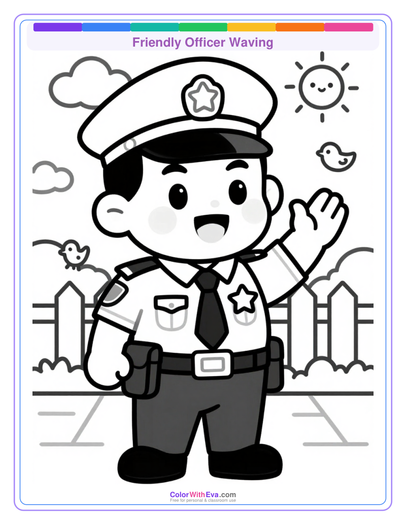 Friendly Officer Waving preview