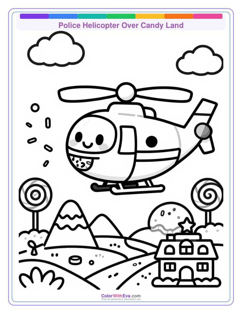 Police Helicopter Over Candy Land thumbnail