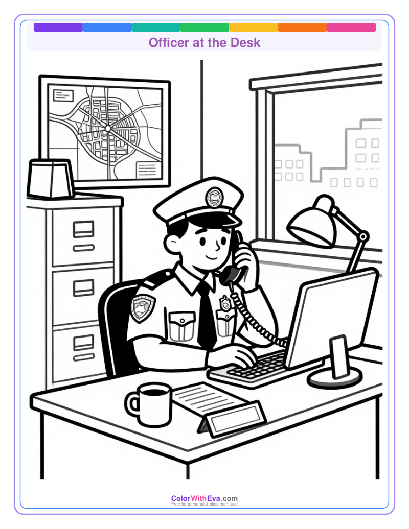 Officer at the Desk preview