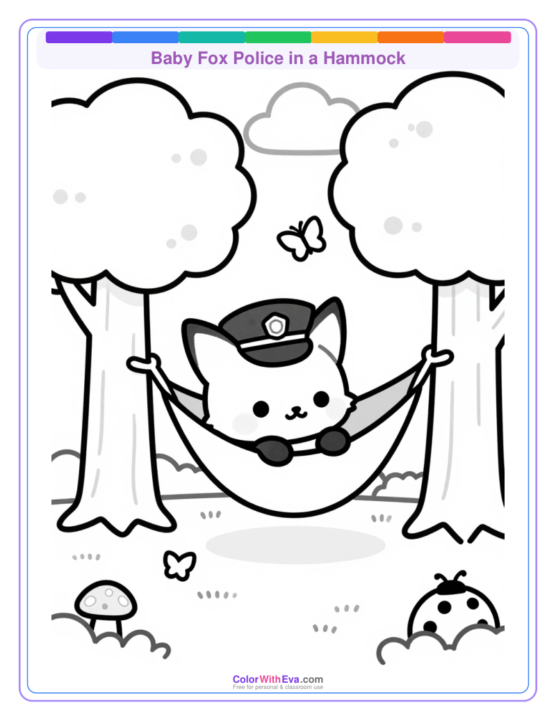 Baby Fox Police in a Hammock thumbnail