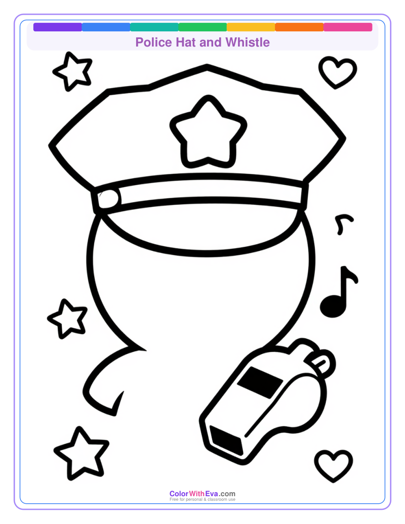 Police Hat and Whistle preview