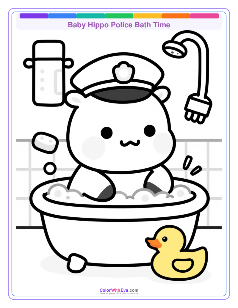 Baby Hippo Police Bath Time thumbnail