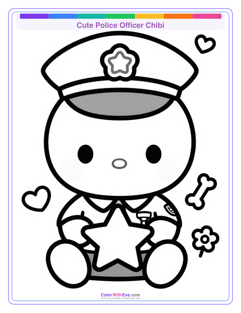 Cute Police Officer Chibi preview