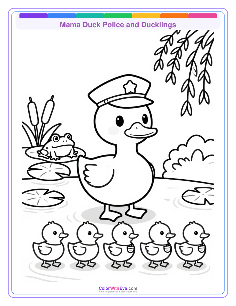 Mama Duck Police and Ducklings thumbnail