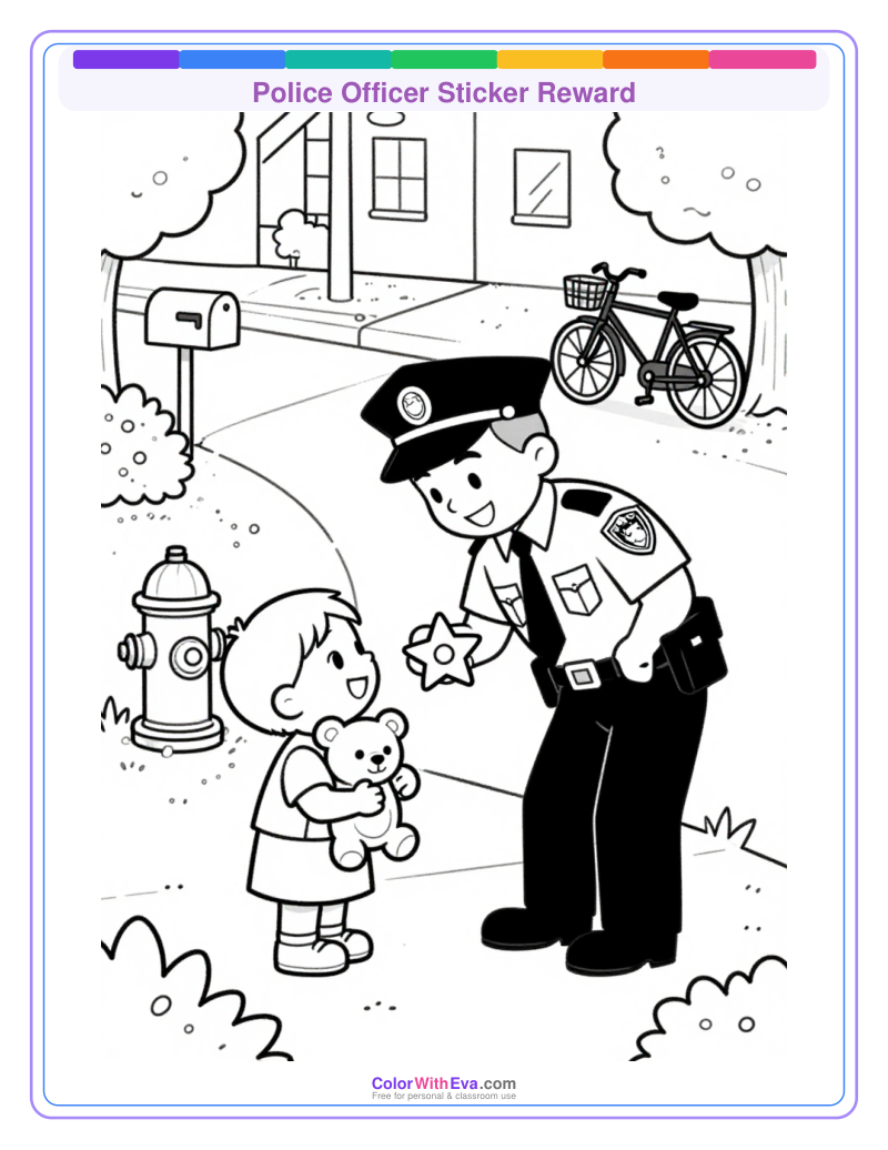 Police Officer Sticker Reward preview