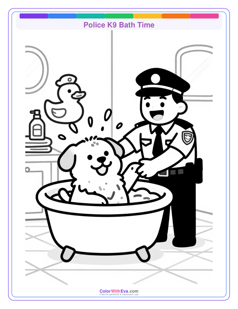 Police K9 Bath Time preview