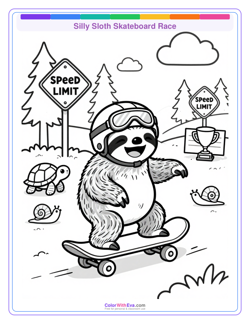 Silly Sloth Skateboard Race thumbnail