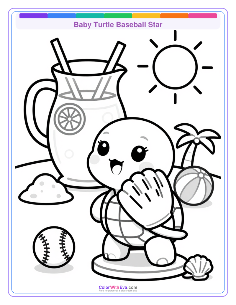 Baby Turtle Baseball Star thumbnail