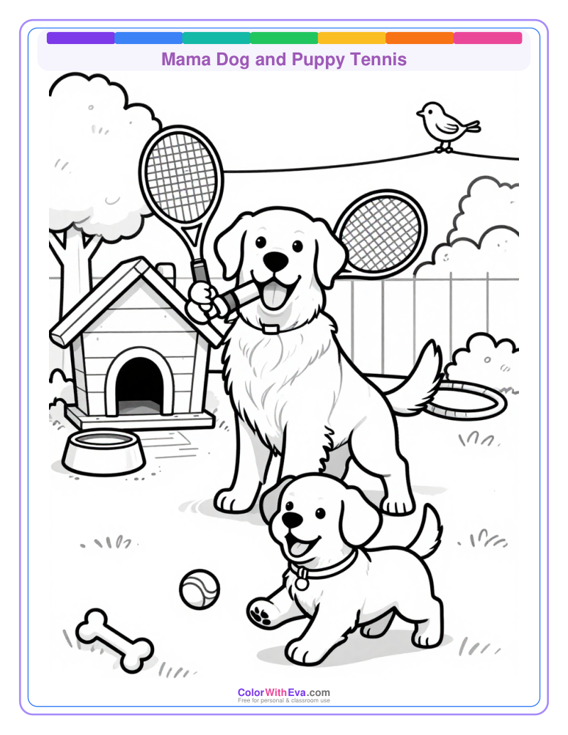 Mama Dog and Puppy Tennis thumbnail