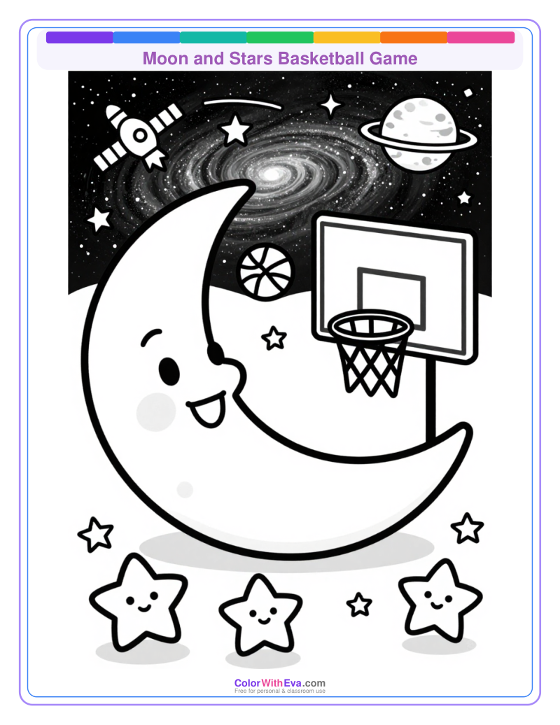 Moon and Stars Basketball Game thumbnail