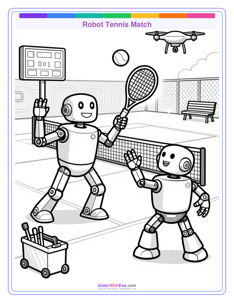 Robot Tennis Match thumbnail