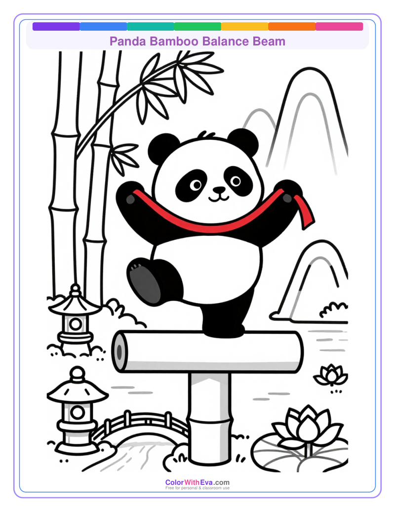Panda Bamboo Balance Beam thumbnail