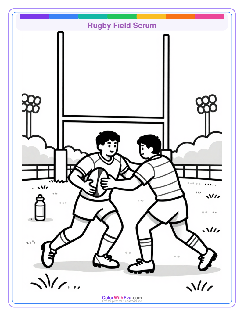 Rugby Field Scrum preview