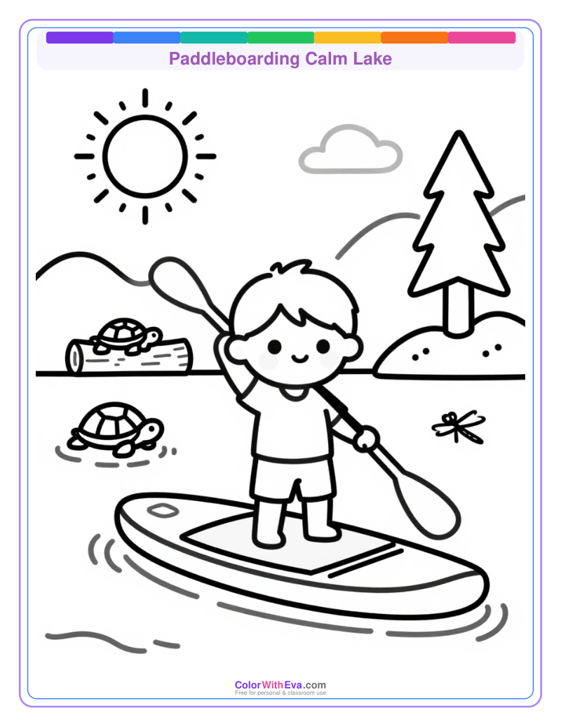 Paddleboarding Calm Lake preview