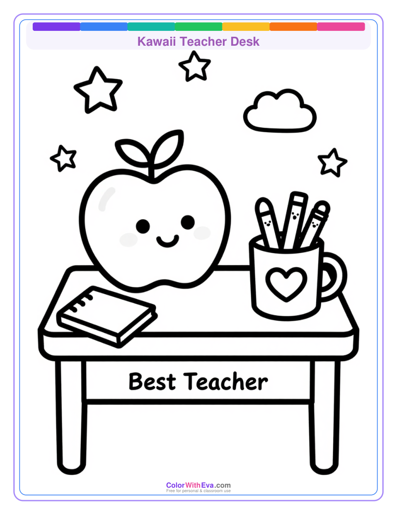 Kawaii Teacher Desk preview