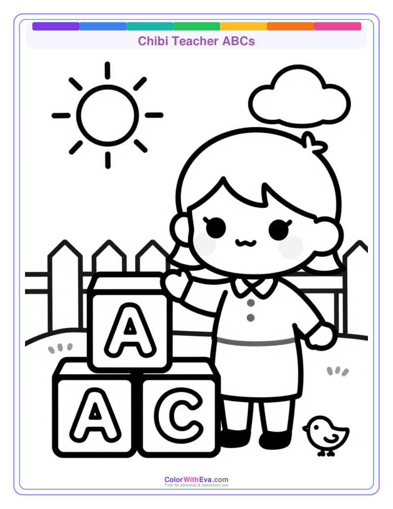 Chibi Teacher ABCs preview
