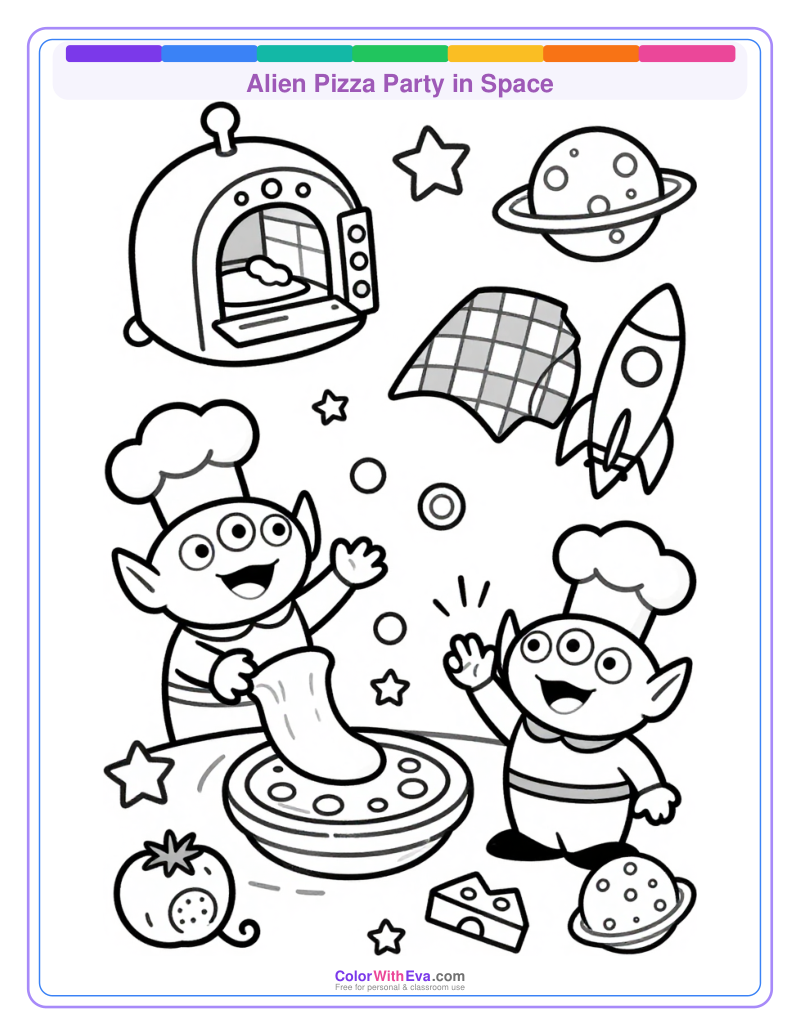 Alien Pizza Party in Space preview