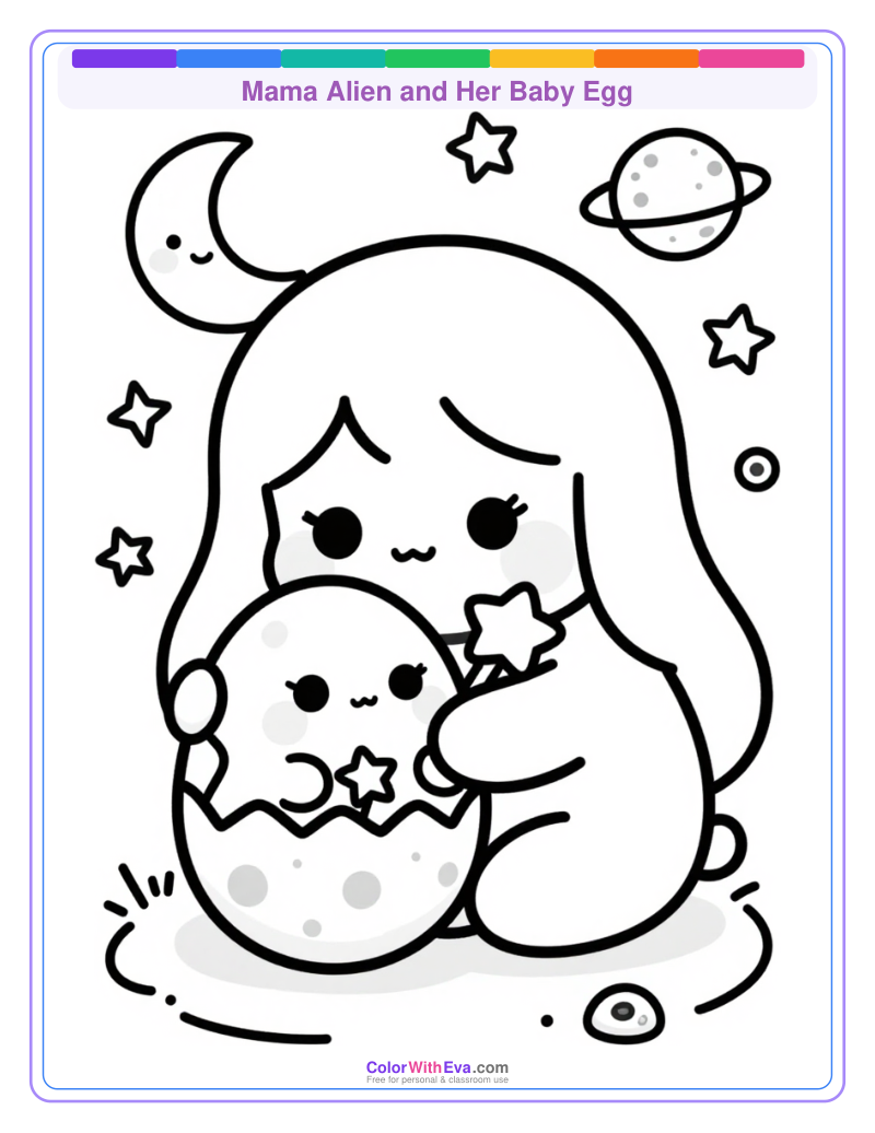 Mama Alien and Her Baby Egg thumbnail