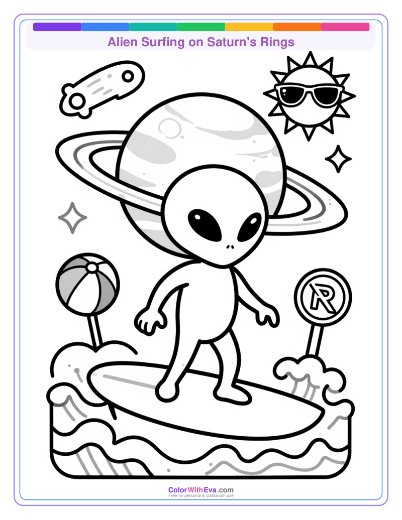 Alien Surfing on Saturn's Rings thumbnail