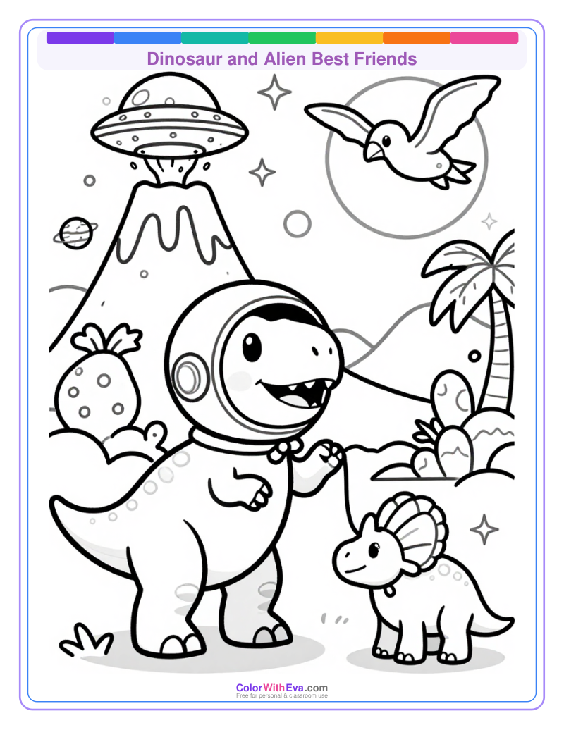 Dinosaur and Alien Best Friends thumbnail