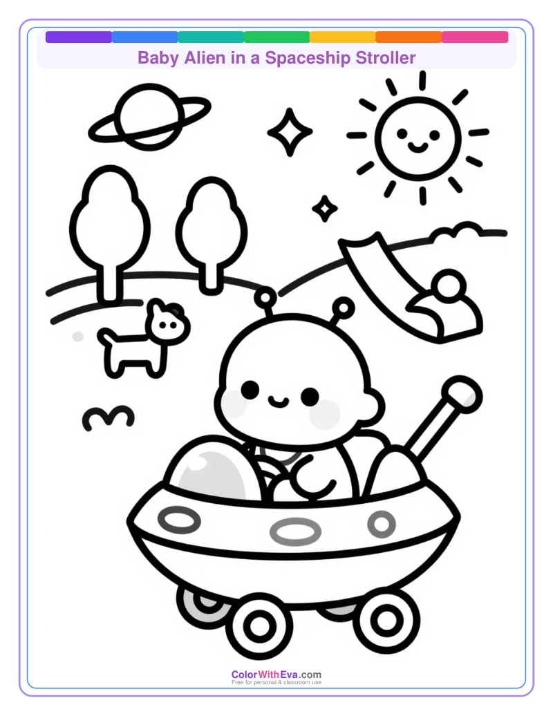Baby Alien in a Spaceship Stroller thumbnail