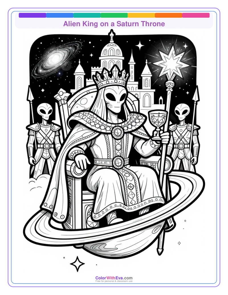 Alien King on a Saturn Throne thumbnail