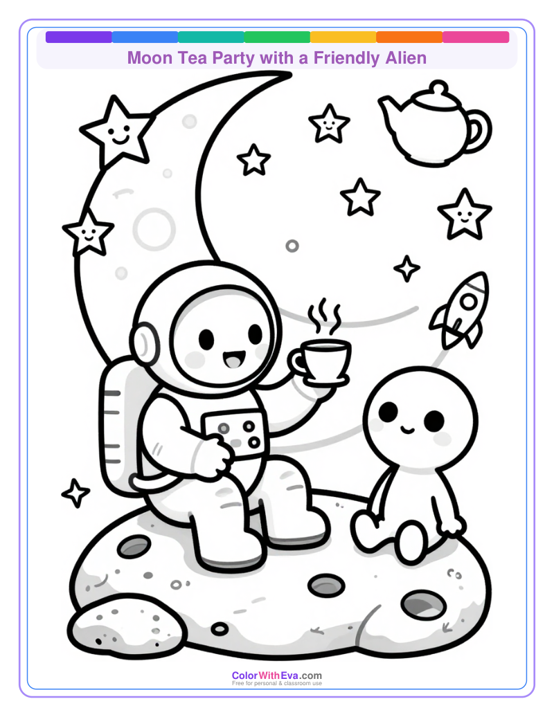 Moon Tea Party with a Friendly Alien thumbnail