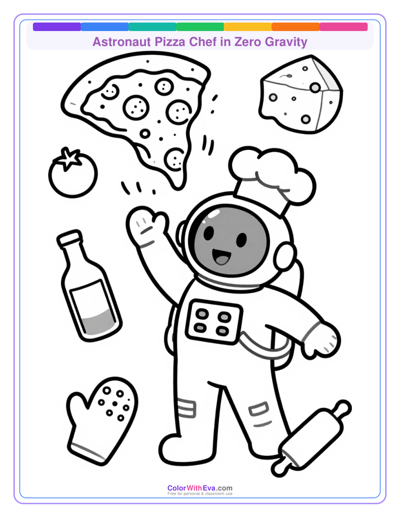 Astronaut Pizza Chef in Zero Gravity thumbnail
