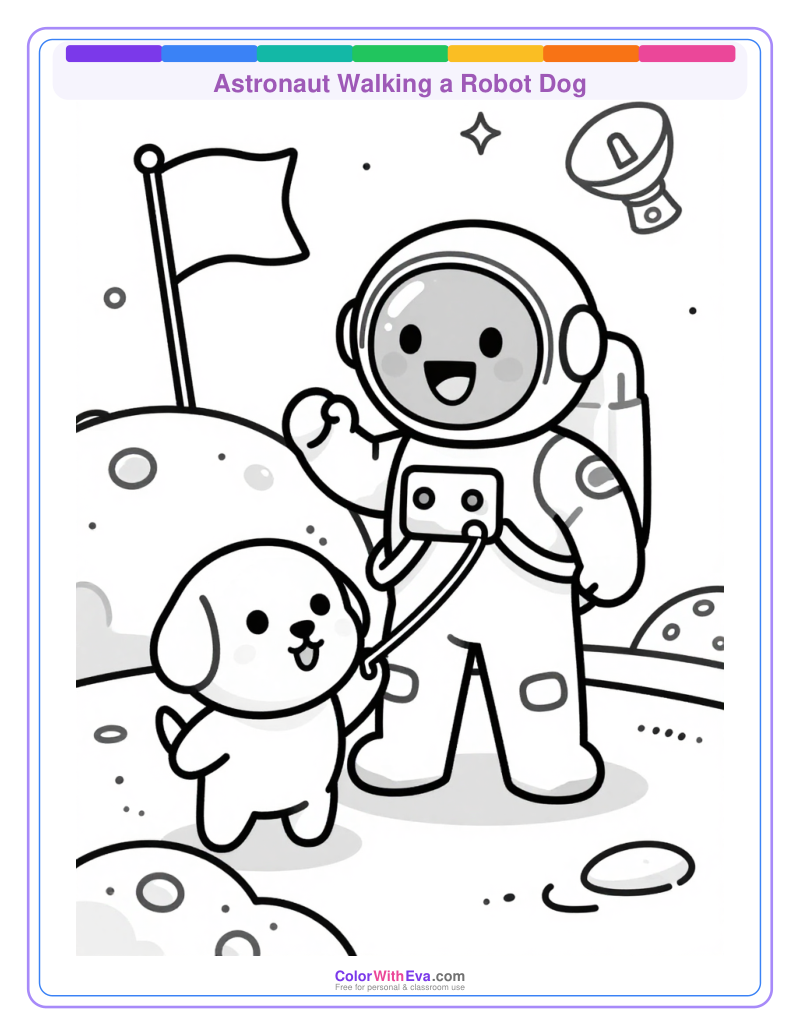 Astronaut Walking a Robot Dog thumbnail