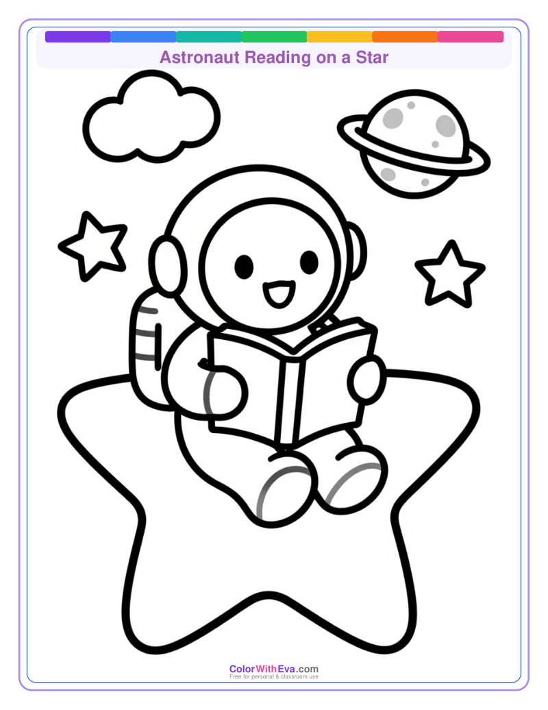 Astronaut Reading on a Star preview