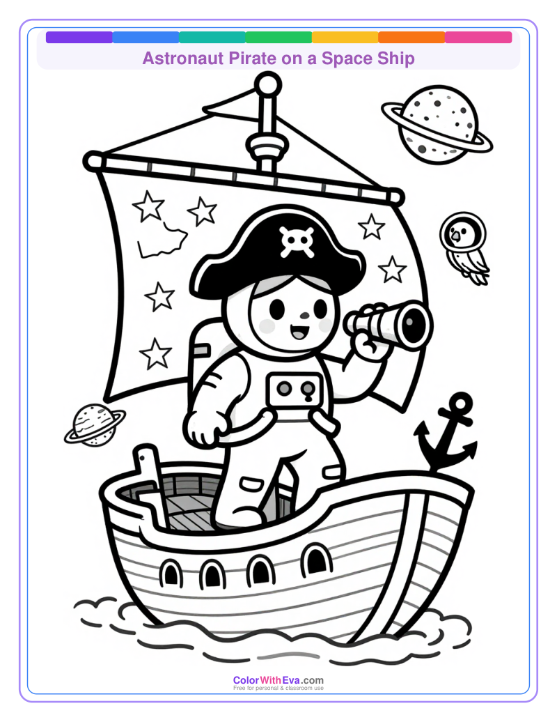 Astronaut Pirate on a Space Ship thumbnail