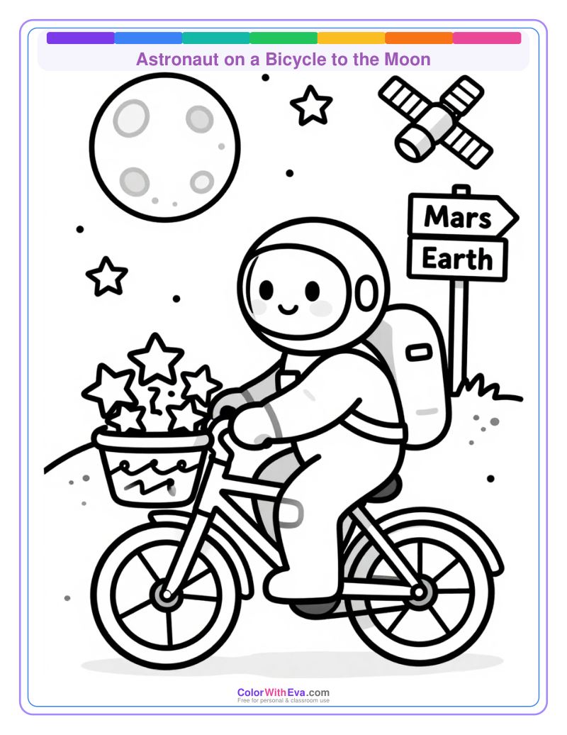 Astronaut on a Bicycle to the Moon thumbnail