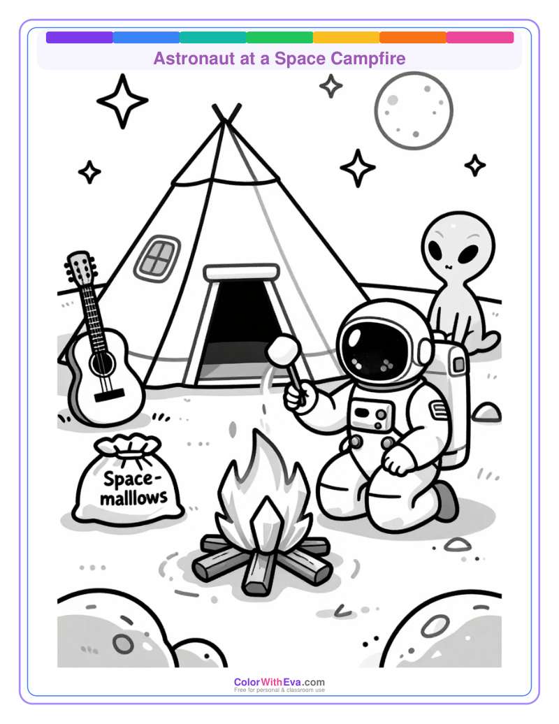 Astronaut at a Space Campfire thumbnail