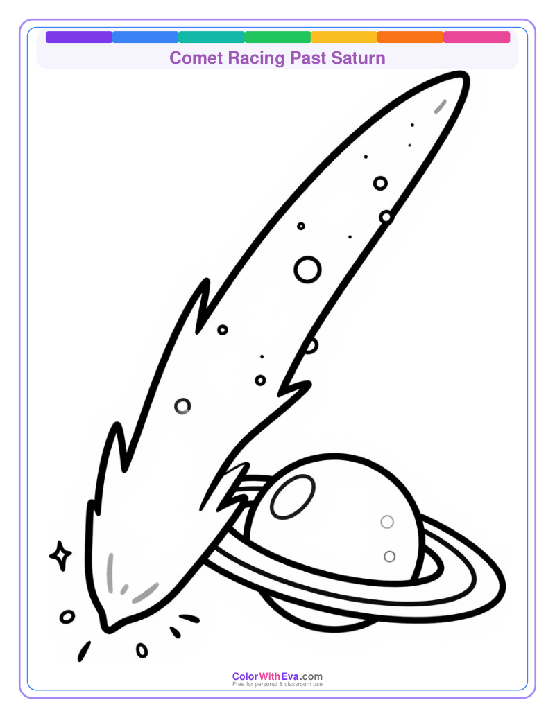 Comet Racing Past Saturn preview