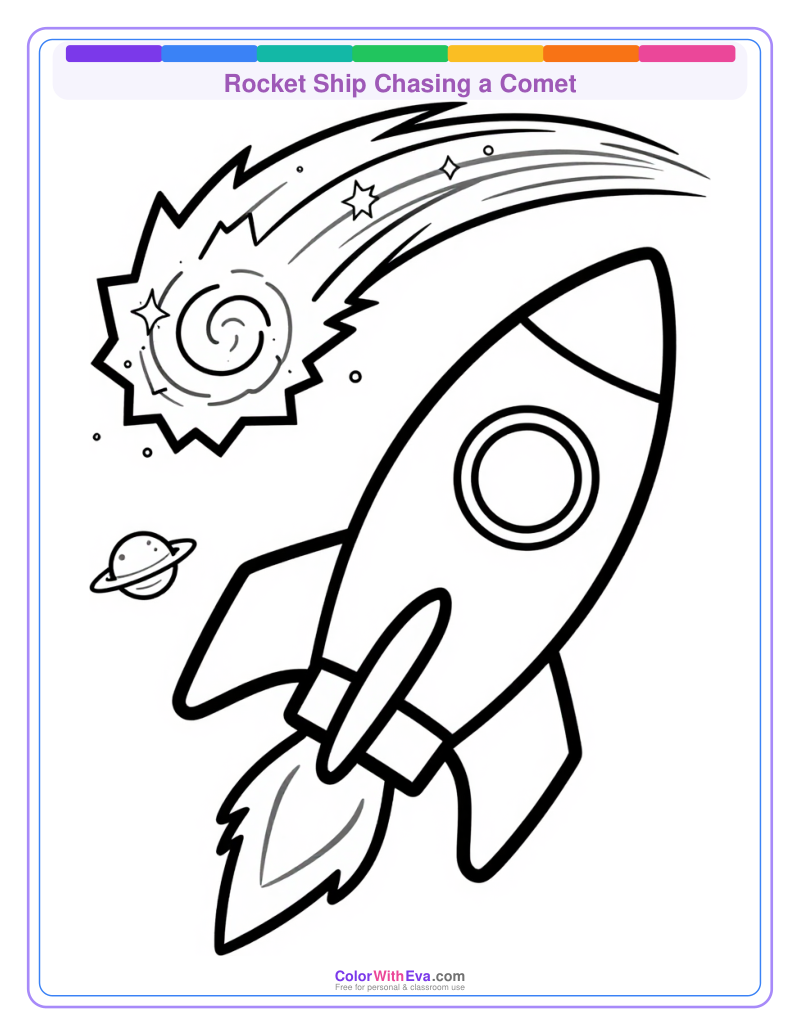 Rocket Ship Chasing a Comet preview