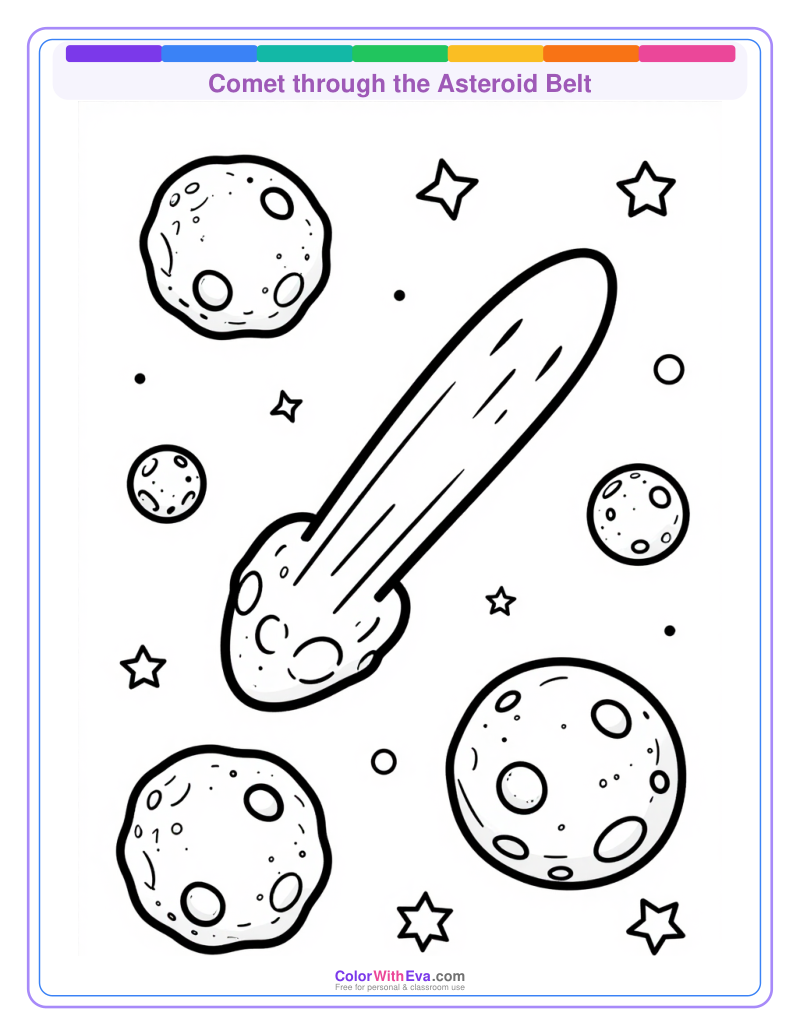 Comet through the Asteroid Belt preview