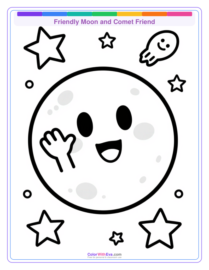 Friendly Moon and Comet Friend preview